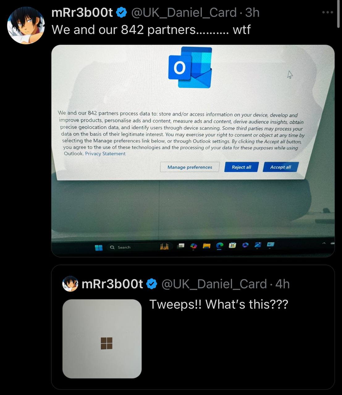 Meme about Windows 11 features